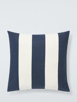 John Lewis Bold Stripe Indoor/Outdoor Cushion, Navy