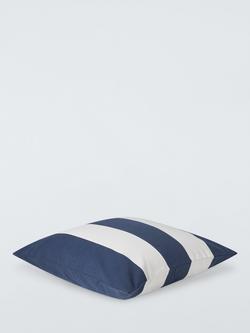 John Lewis Bold Stripe Indoor/Outdoor Cushion - view 2, Navy