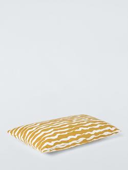 John Lewis Painted Waves Indoor/Outdoor Cushion - view 2, Yellow