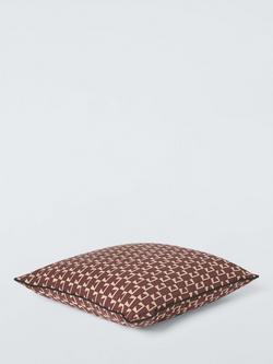 John Lewis Triangle Geo Indoor/Outdoor Cushion - view 2, Burnt Umber
