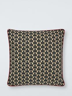 John Lewis Triangle Geo Indoor/Outdoor Cushion, Black