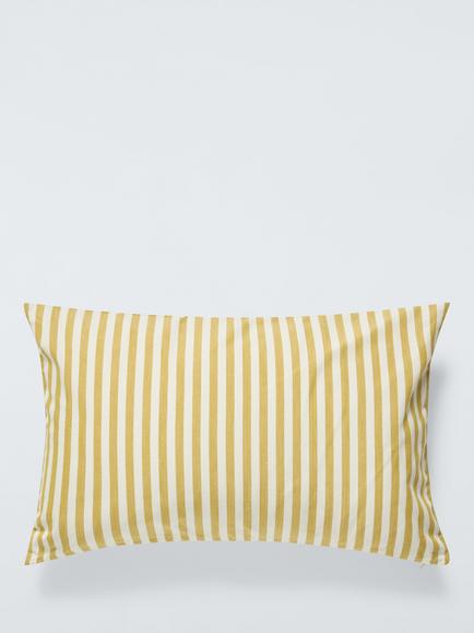 John Lewis Thin Stripe Indoor/Outdoor Cushion, Yellow