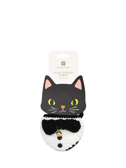 Talking Tables Cat Bow Tie Bandana, Black Multi Black, Black Multi Black