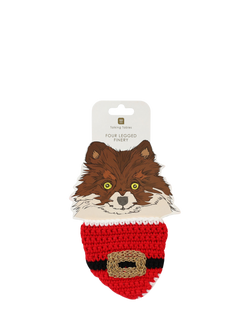 Talking Tables Dog Father Christmas Bandana, Red Multi Red, Red Multi Red