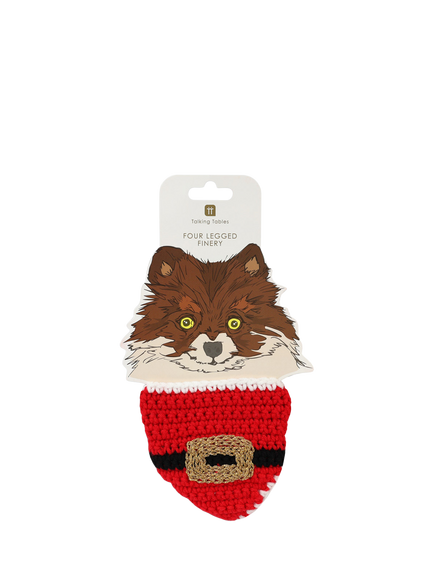 Talking Tables Dog Father Christmas Bandana, Red Multi Red, Red Multi Red
