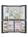 LG GMF960EV4E NatureFRESH Freestanding 50/50 Plumbed American Style Fridge Freezer, Essence Black Steel