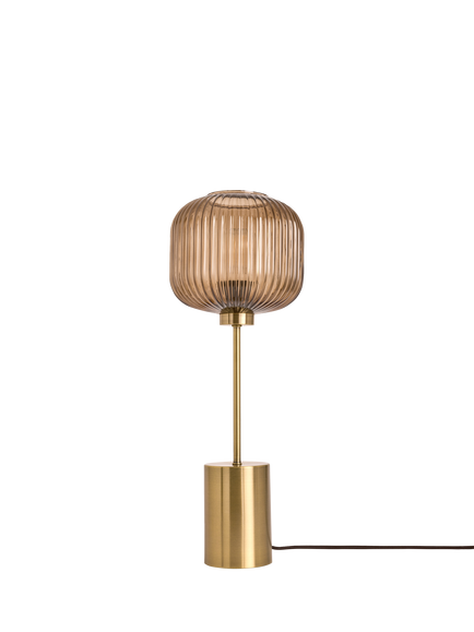 MADE Briz Textured Glass Table Lamp, Orange Light - view 2, Orange Light