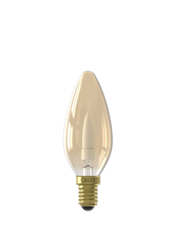 Calex 1W E14 LED Flexible Filament Dimmable Tinted Candle Bulb - view 2, Clear Clear