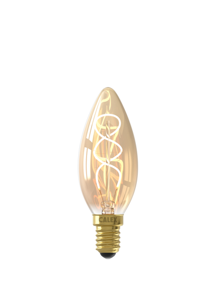 Calex 4W E14 LED Filament Dimmable Tinted Candle Bulb, Clear Clear