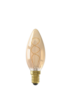 Calex 4W E14 LED Filament Dimmable Tinted Candle Bulb - view 2, Clear Clear