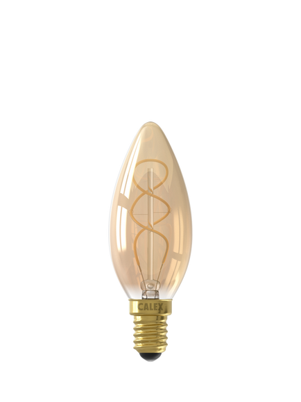Calex 4W E14 LED Filament Dimmable Tinted Candle Bulb - view 2, Clear Clear
