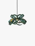 Tom Raffield Cove Skipper Small Pendant Ceiling Light, Sea Glass Green