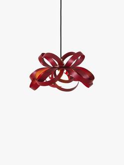 Tom Raffield Cove Skipper Small Pendant Ceiling Light, Ember Red