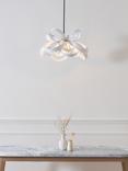 Tom Raffield Cove Skipper Small Pendant Ceiling Light, Chalk White