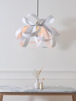 Tom Raffield Cove Skipper Pendant Ceiling Light - view 2, Chalk White