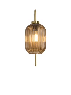 MADE Briz Textured Glass Wall Light, Amber