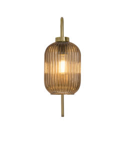 MADE Briz Textured Glass Wall Light, Amber