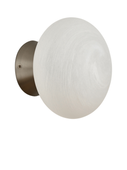 MADE Caleb Glass Orb Wall Light, Silver - view 2, Silver