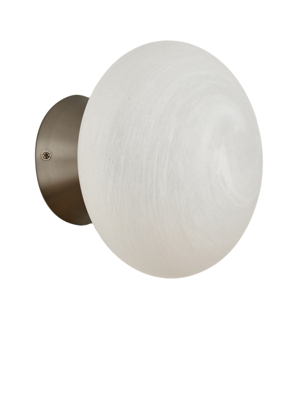 MADE Caleb Glass Orb Wall Light, Silver - view 2, Silver