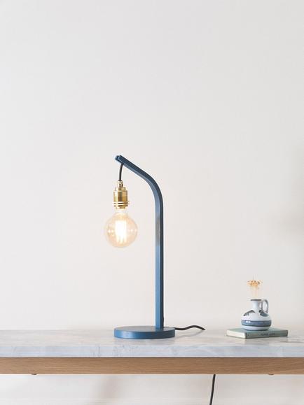 Tom Raffield Cove Mooring Table Lamp - view 2, Falmouth Blue
