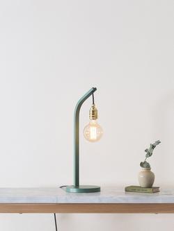 Tom Raffield Cove Mooring Table Lamp - view 2, Sea Glass Green