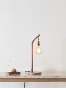 Tom Raffield Cove Mooring Table Lamp - view 2, Shell Pink