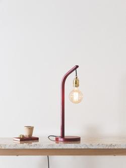 Tom Raffield Cove Mooring Table Lamp - view 2, Ember Red