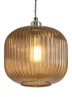 MADE Briz Easy Fit Textured Glass Lampshade, Amber