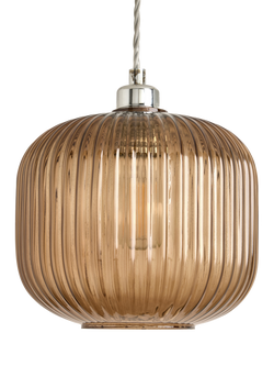 MADE Briz Easy Fit Textured Glass Lampshade - view 2, Orange Light