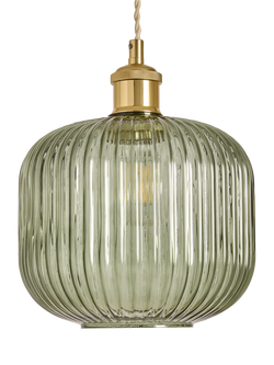 MADE Briz Easy Fit Textured Glass Lampshade - view 2, Green Light