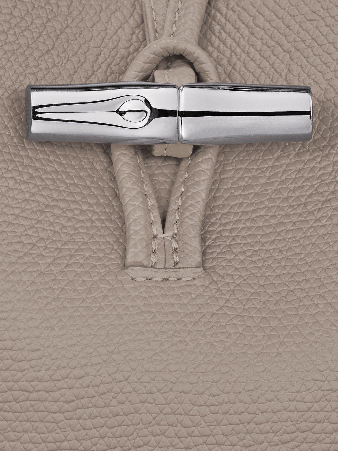 Product image 6 of 6, which shows Longchamp Le Roseau Leather Phone Pouch, Clay