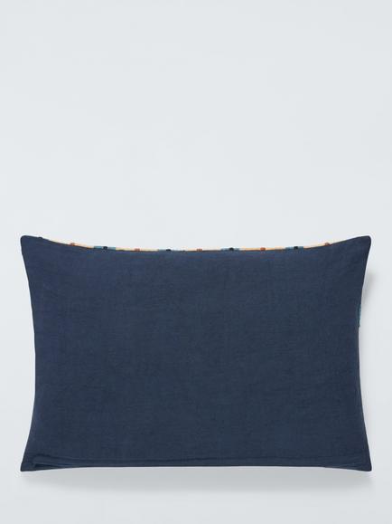 John Lewis Calado Cushion, Indigo - view 2, Indigo