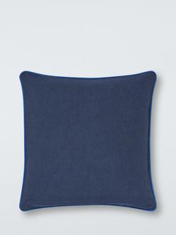 John Lewis Castillo Cushion, Indigo - view 2, Indigo
