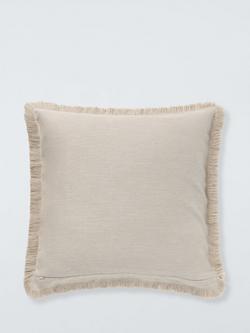 John Lewis Cross Stitch Border Cushion, Natural - view 2, Natural