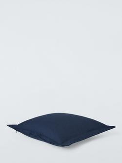 John Lewis Double Oxford Linen Cushion - view 2, Navy