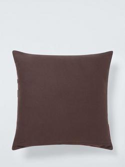 John Lewis Floral Crop Embroidered Cushion - view 2, Dusky Pink