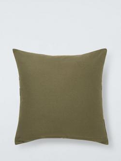 John Lewis Floral Crop Embroidered Cushion - view 2, Yellow