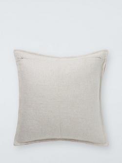 John Lewis Hopsack Cushion - view 2, Sienna