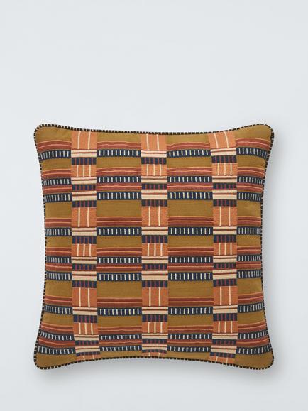 John Lewis Palenque Cushion, Multi, Bronze Green
