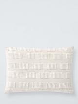 John Lewis Rib and Loop Cushion, Natural