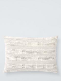 John Lewis Rib and Loop Cushion, Natural, Natural