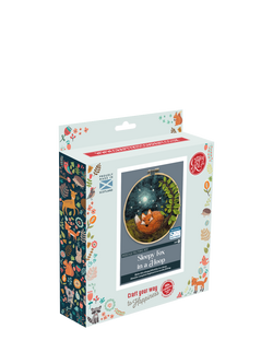 The Crafty Kit Company Sleepy Fox Needle Felting Kit - view 2, Brown