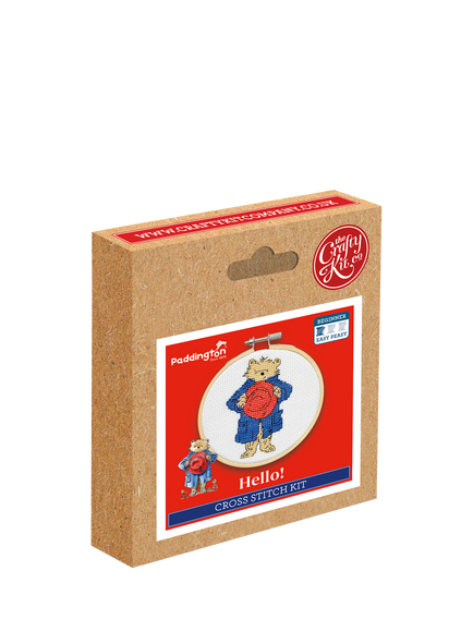 The Crafty Kit Company Paddington Hello Mini Cross Stitch Kit - view 2, Blue