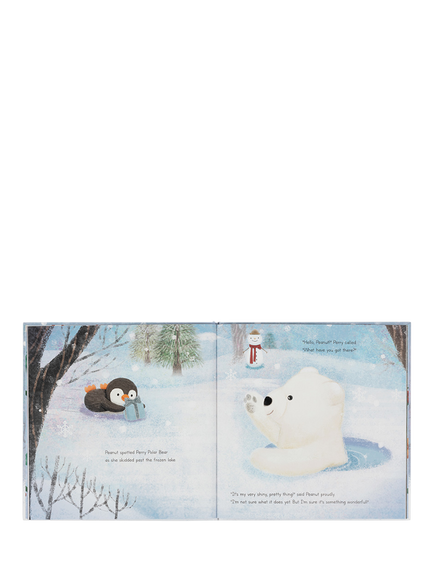 Jellycat Peanut Penguin's Perfect Present Children's Book - view 2, Multi
