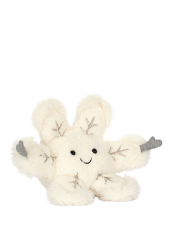 Jellycat Amuseables Snowflake Soft Toy, White