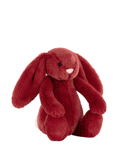 Jellycat Bashful Redcurrant Bunny Soft Toy, Red