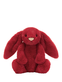 Jellycat Bashful Luxe Bunny Scarlett Soft Toy, Scarlett - view 2, Scarlett