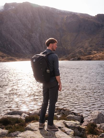 Red Lightweight Waterproof Backpack, 35L - view 2, Black