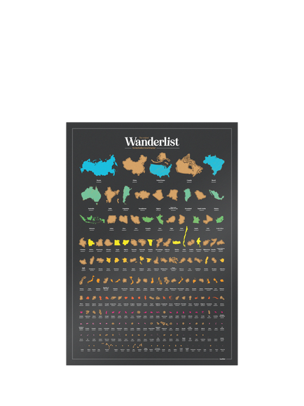 Luckies Wanderlist Scratch Tracker, Multi Multi