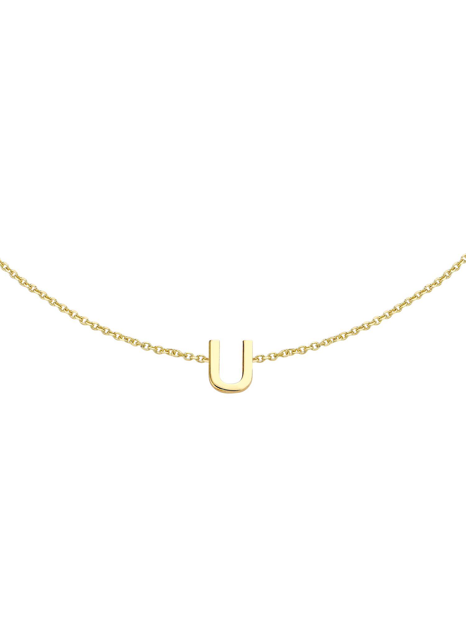 Product image 4 of 4, which shows IBB 9ct Yellow Gold Initial Letter U Bracelet